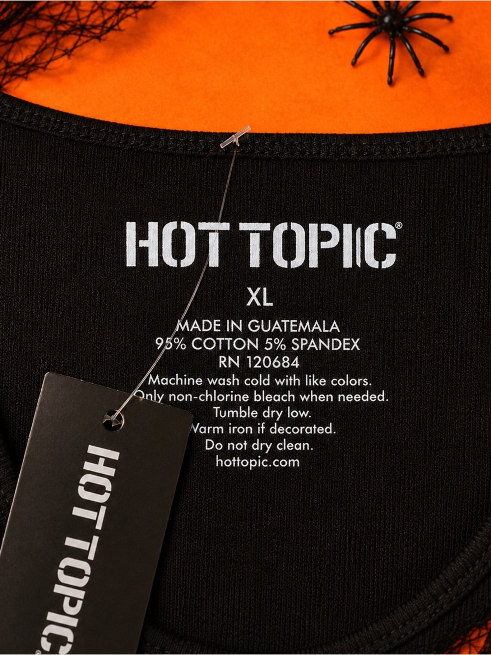 Hot Topic Glow In The Dark Pumpkin Crop Tank Top XL Halloween - Picture 6 of 7
